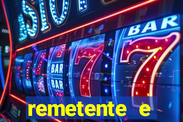 remetente e destinatário modelo